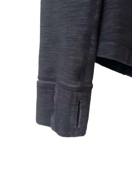 Lululemon Define Jacket Heathered Black Slub Denim / Tonka Stripe size 8 - Picture 2 of 8